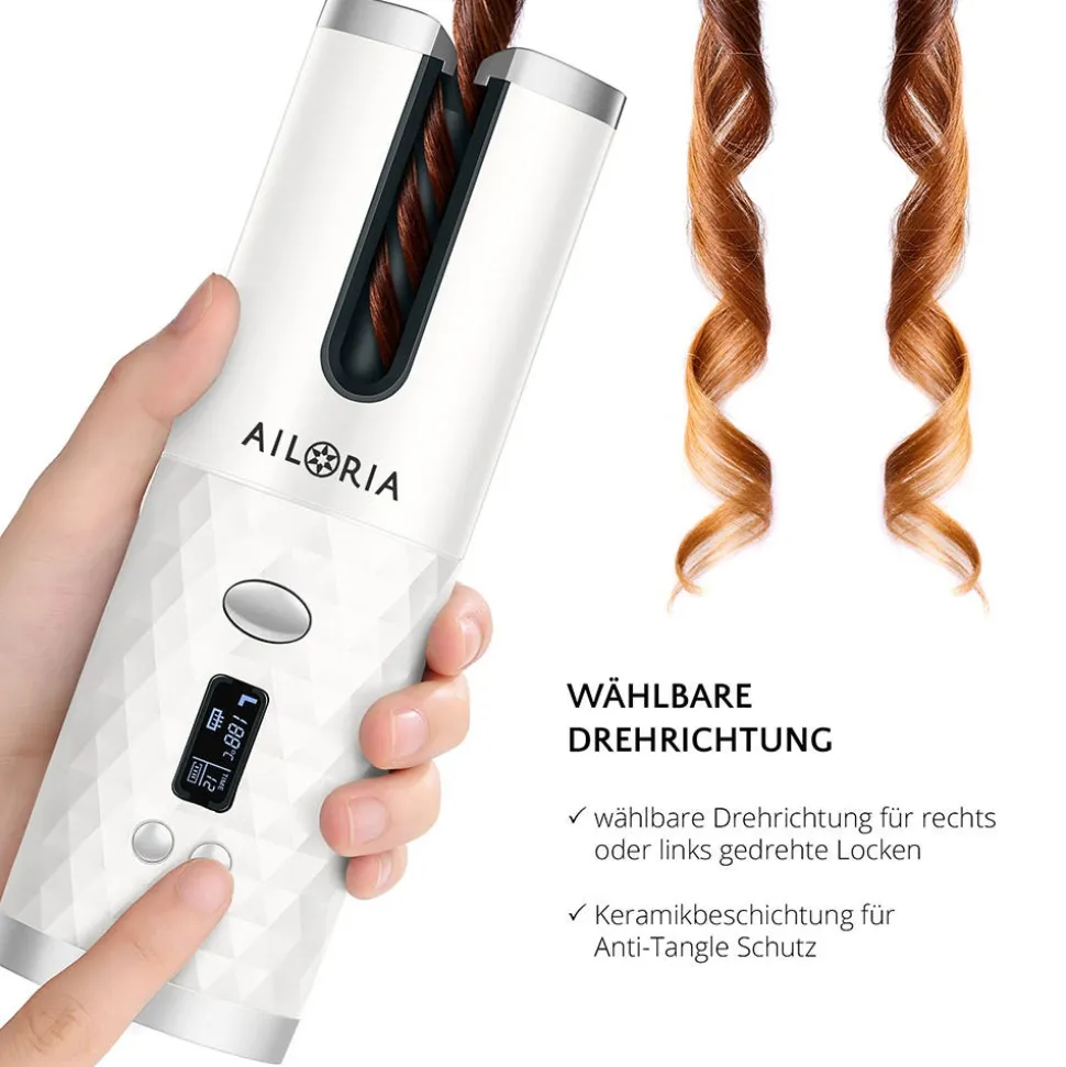 Ailoria Kabelloser Auto-Curler Weiß