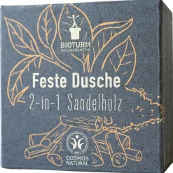 BIOTURM Feste Dusche 2 in 1 Sandelholz 100 g