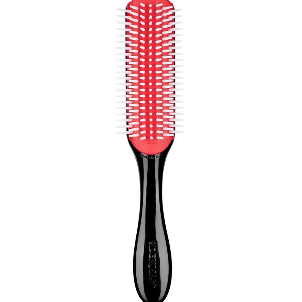 Denman Haarbürste D3 Original, schwarz/rot
