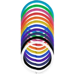 Denman Zopfgummis 4 mm, 18er Karte, bunt sortiert