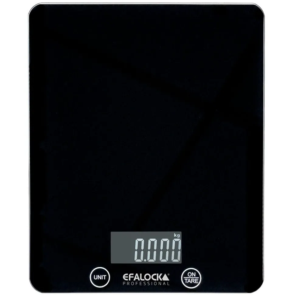 Efalock Digitalwaage Expert Glas Schwarz