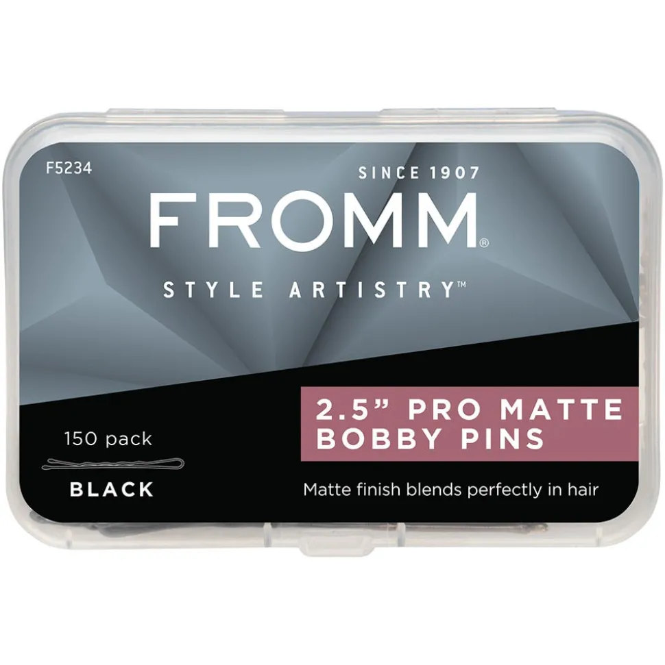 Fromm Essentials Haarklemmen Schwarz 2.5 Inch 150 Stück