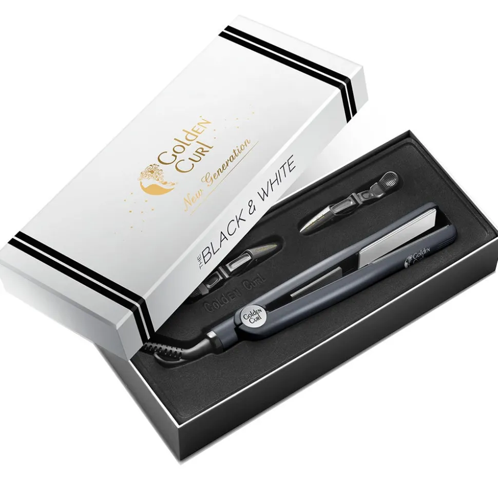 Golden Curl Tourmaline Glätteisen (Black & White)