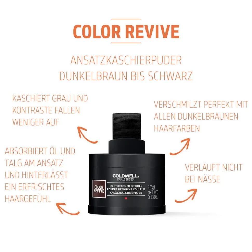 Goldwell Dualsenses Color Revive Ansatzpuder Dunkelbraun bis Schwarz 3,7 g