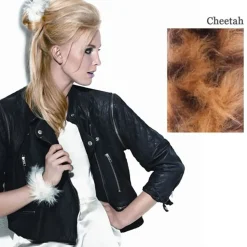 Great Lengths Faux Fur Snap Wrap Cheetah