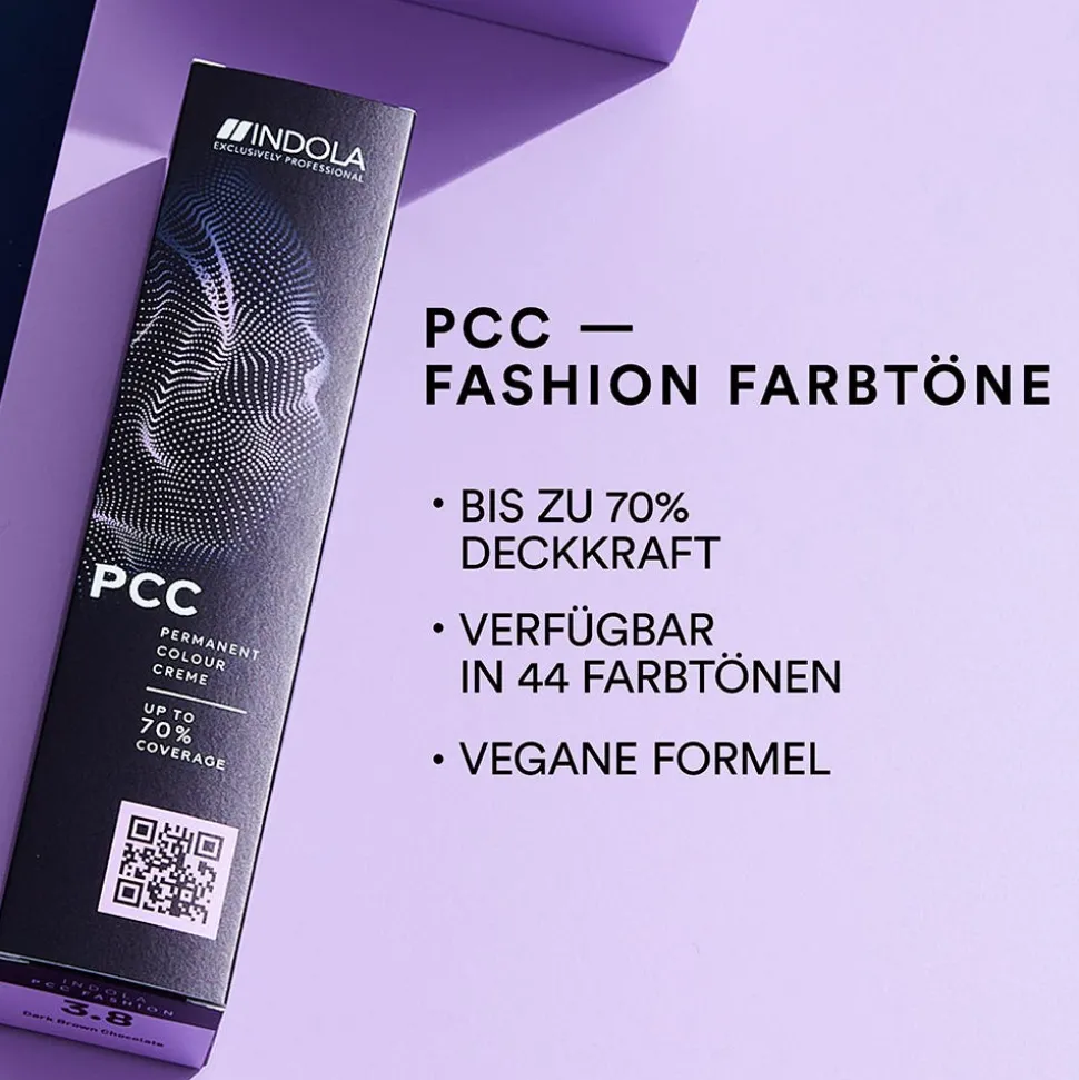 Indola PCC Permanente Haarfarbe Fashion 3.8 Dunkelbraun Schoko 60 ml