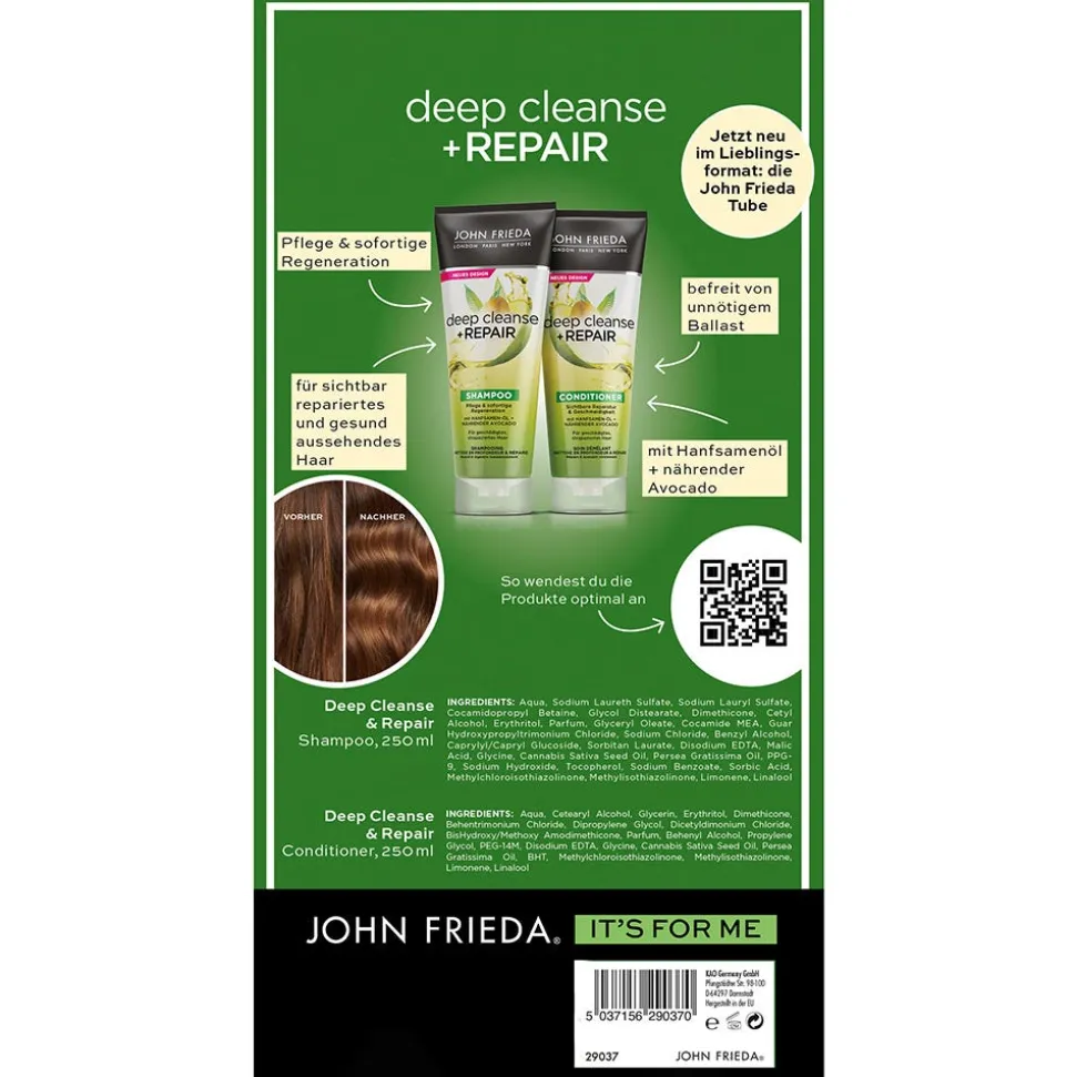 John Frieda Deep Cleanse&Repair Shampoo + Conditio