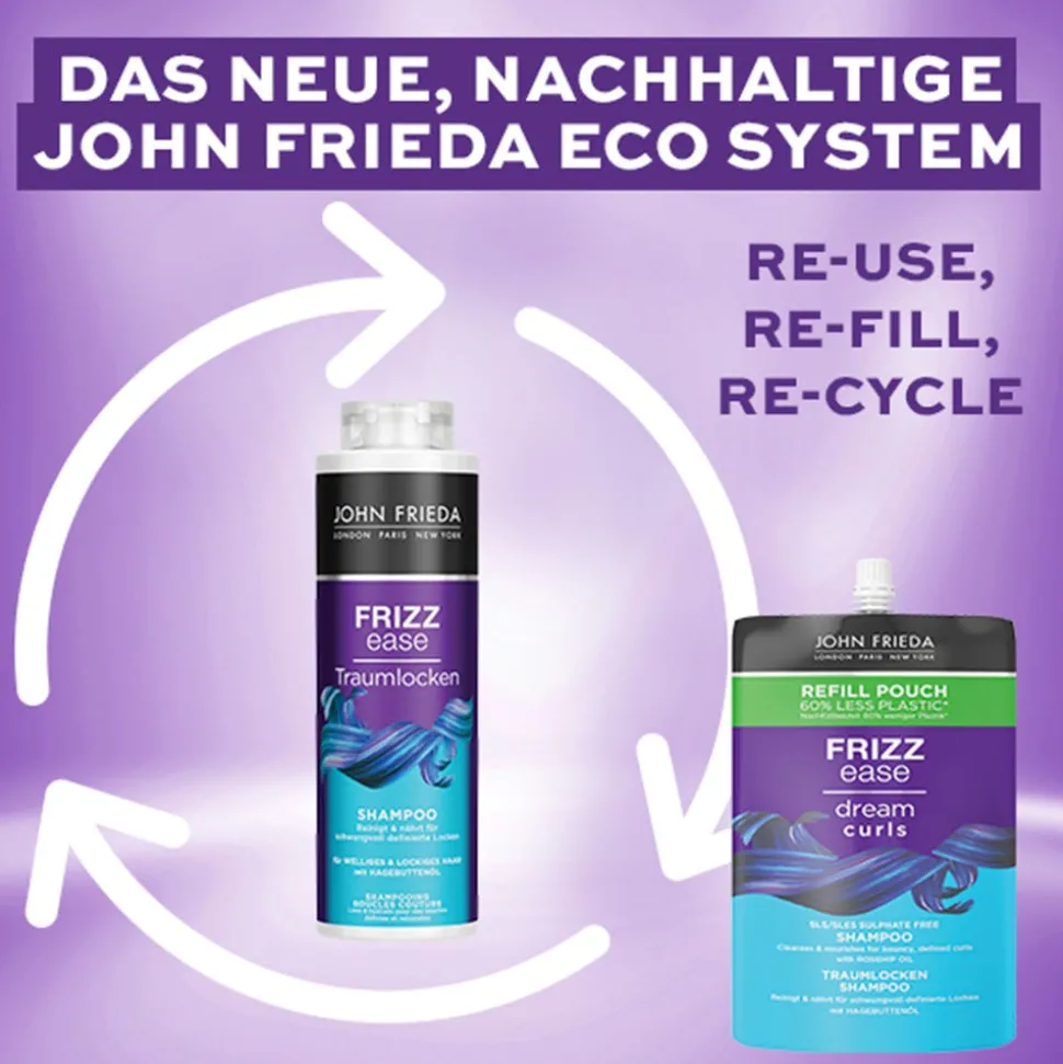 John Frieda Frizz Ease Traumlocken Shampoo - Nachfüllbeutel 500 ml