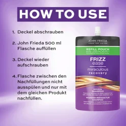 John Frieda Frizz Ease Wunder Reparatur Shampoo - Nachfüllbeutel 500 ml