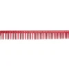 JRL Professional Long Round Tooth Cutting Comb 9" red