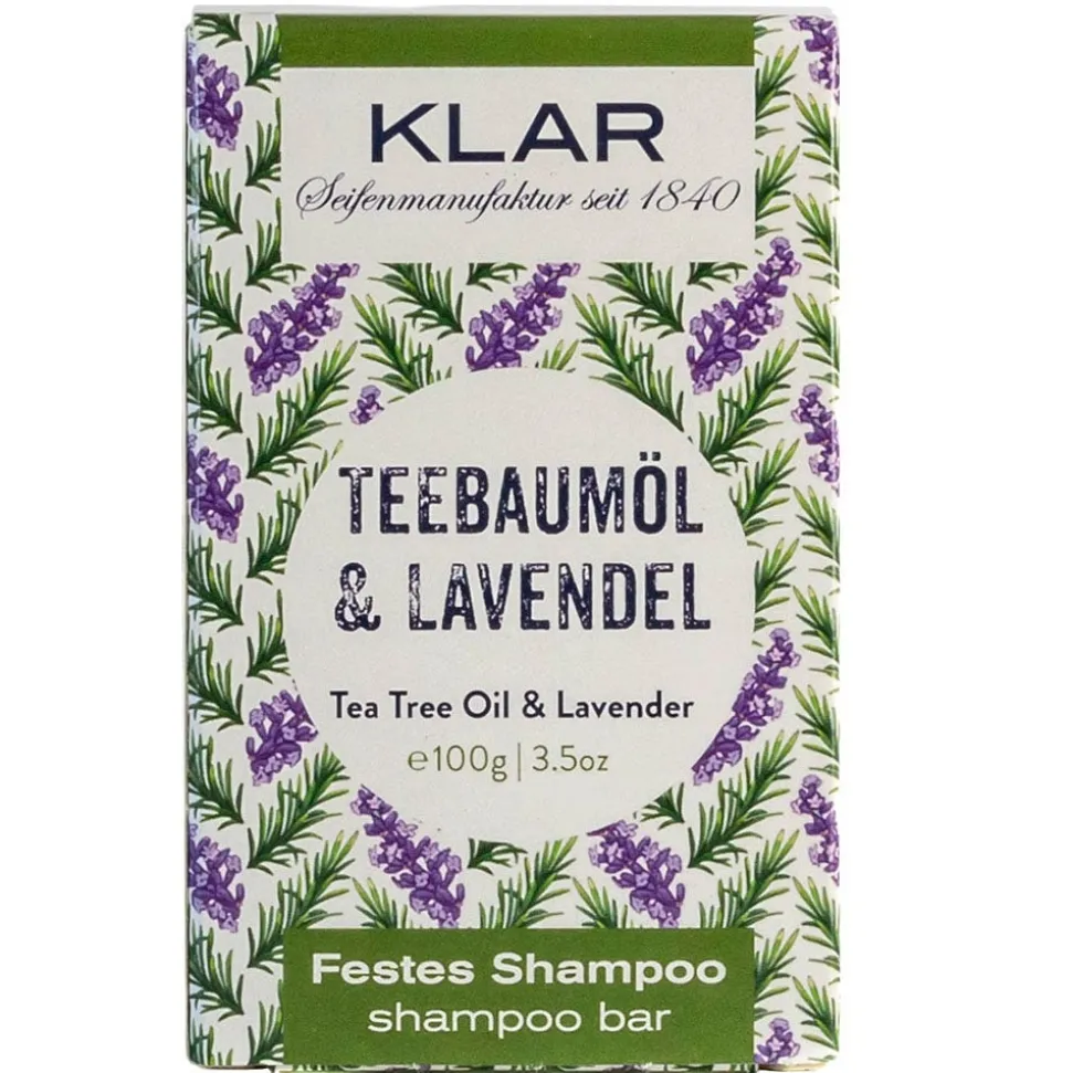 Klar's Festes Shampoo Teebaumöl & Lavendel 100 g