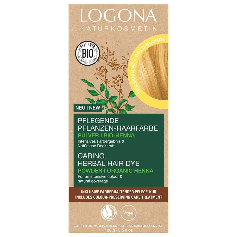 LOGONA Pflanzen-Haarfarbe Pulver Goldblond 100 ml
