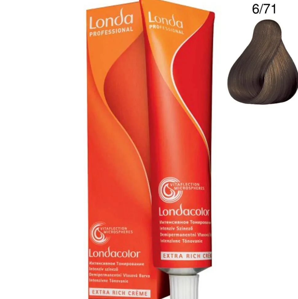 Londa Demi-Permanent Color Creme 6/71 Dunkelblond Braun-Asch 60 ml