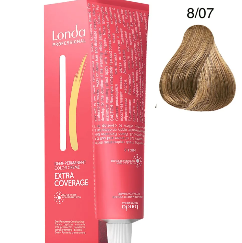 Londa Extra Coverage 8/07 mittelblond natur-braun 60 ml