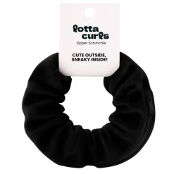 Lotta Curls Zipper Scrunchie Black