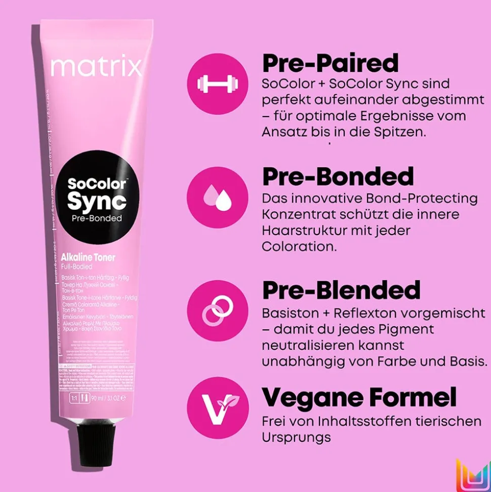 Matrix SoColor Sync Pre-bonded – Reflexnuancen 6RC+ Rot Kupfer + 90 ml