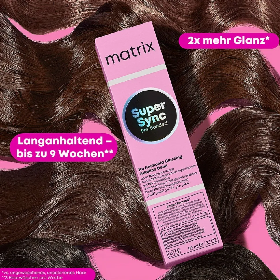 Matrix Super Sync Pre-Bonded Tönung 9MM Mocha Mocha 90 ml