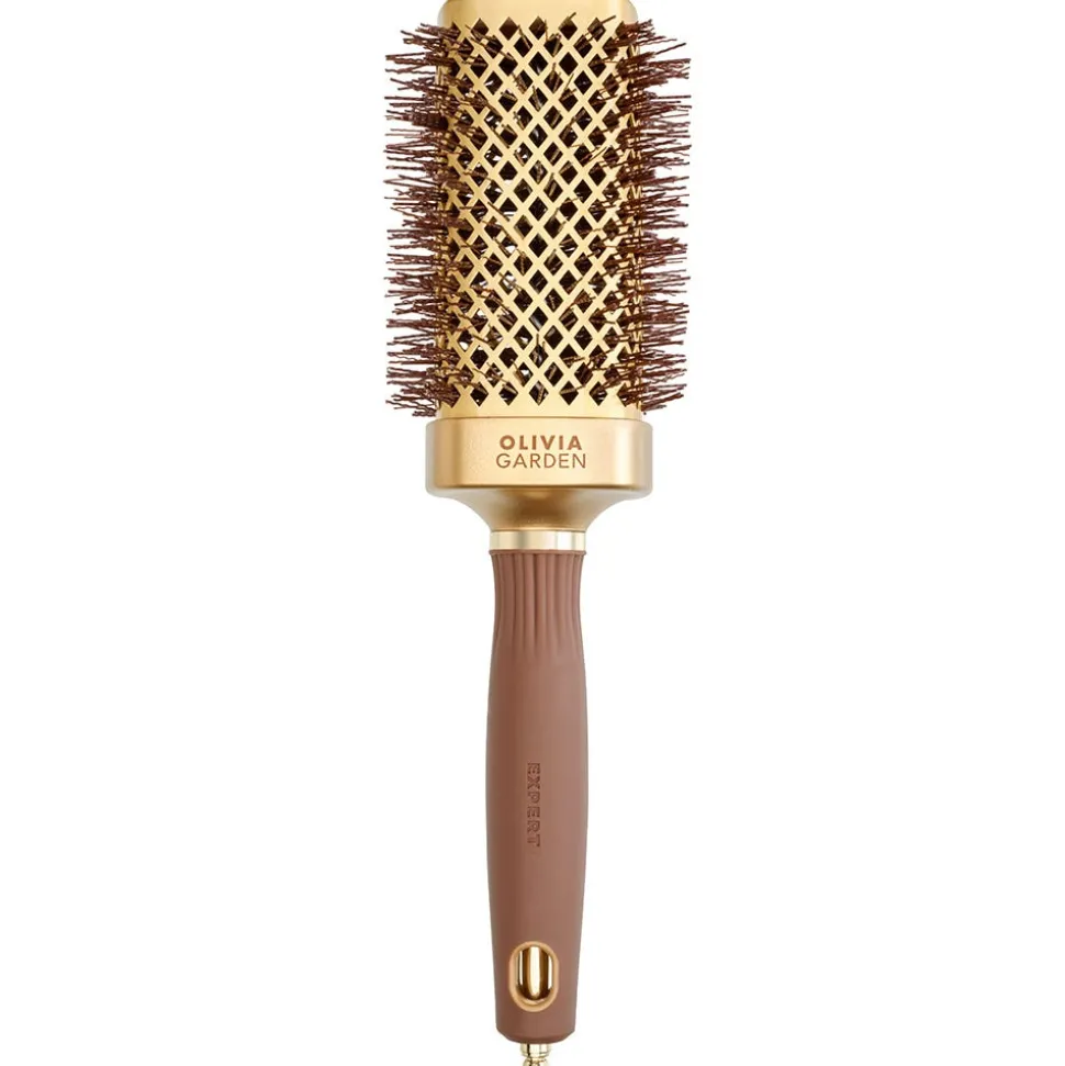 Olivia Garden Blowout Straight Wavy Bristle Gold & Brown 50mm