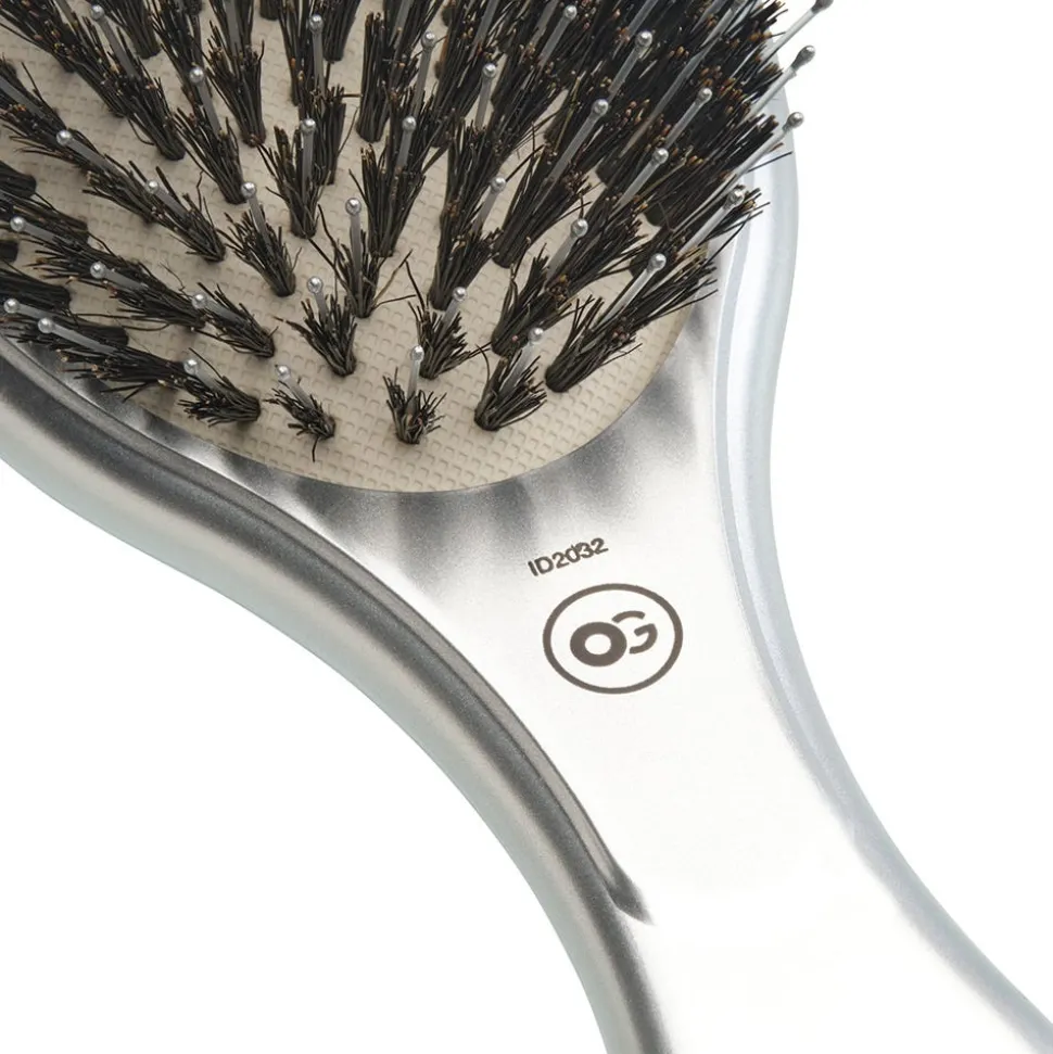 Olivia Garden CARE OVAL Boar & Nylon Bristles Silver