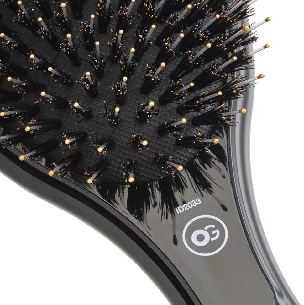 Olivia Garden CARE OVAL Boar & Nylon Bristles Black