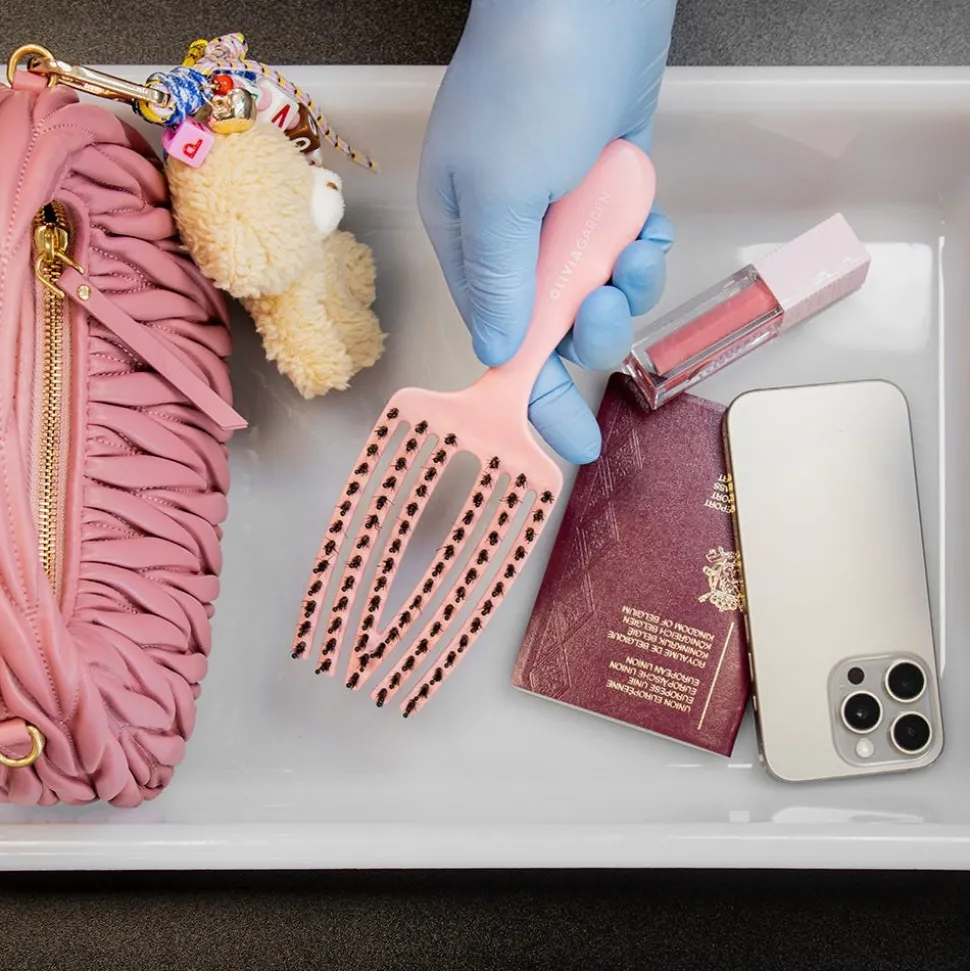 Olivia Garden Fingerbrush Care Mini pink