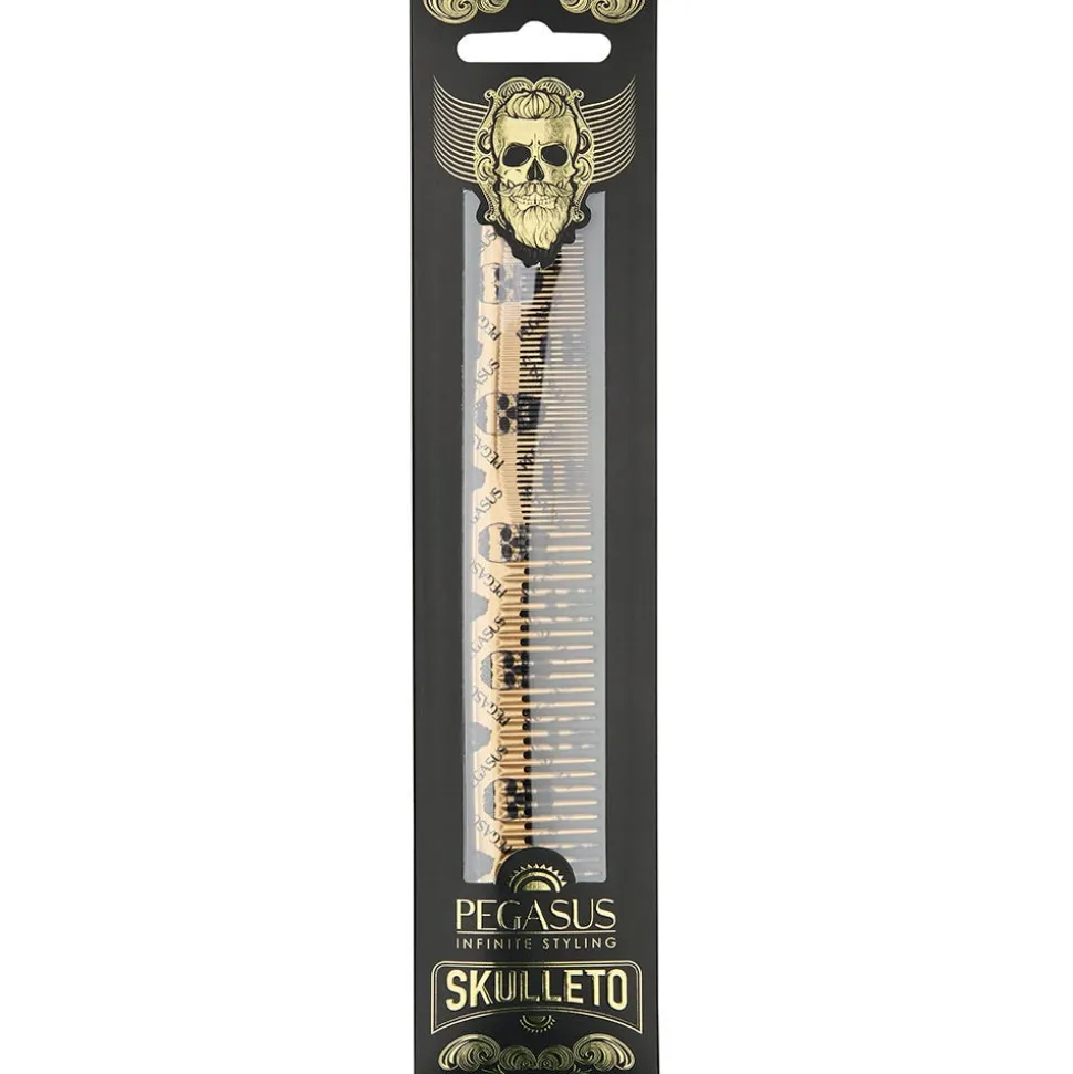 Pegasus Skulleto 201 gold Haarschneidekamm 17,5 cm