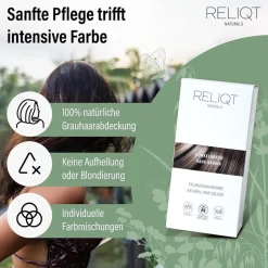 RELIQT Pflanzenhaarfarbe Dunkelbraun 100 g