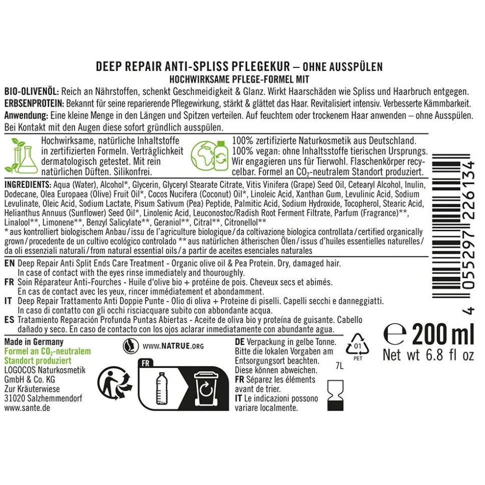 SANTE Deep Repair Anti-Spliss Pflegekur 200 ml