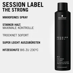 Schwarzkopf Session Label The Strong Dry Firm Hold Hairspray 300 ml