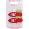 Solida Haarclip Kirsche rot 2 Stück