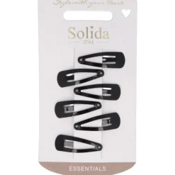 Solida Haarclip schwarz shiny