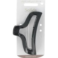 Solida Haarklammer 9,5 cm schwarz shiny