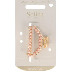 Solida Haarklammer gold Perlen