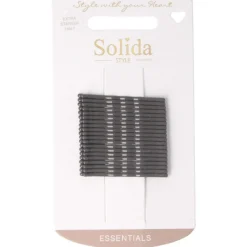 Solida Haarklemmen Anti-rutsch braun gewellt