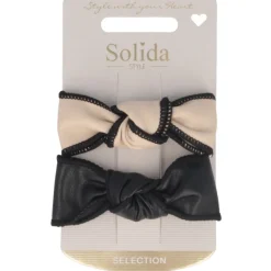 Solida Leder-Schleife mehrfarbig 2 Stück