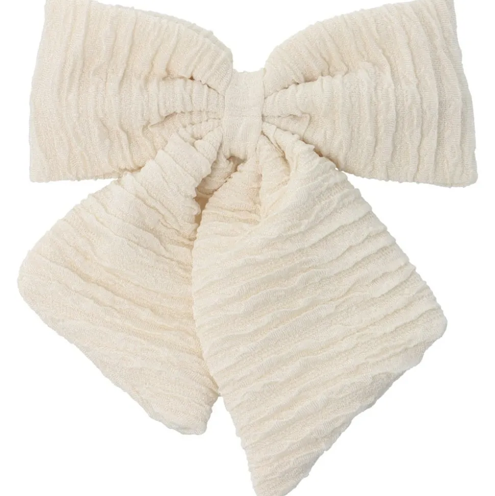 Solida Patentspange mit Schleife Cremeweiß