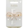 Solida Patentspange mit Schleife Strass Gold