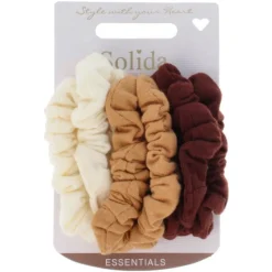 Solida Scrunchie braun 6 Stück