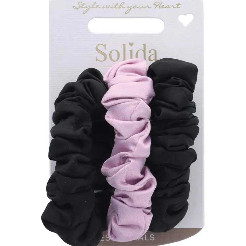 Solida Scrunchie Satin-Optik mehrfarbig 3 Stück