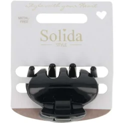 Solida Wasserwellklammer metallfrei Schwarz
