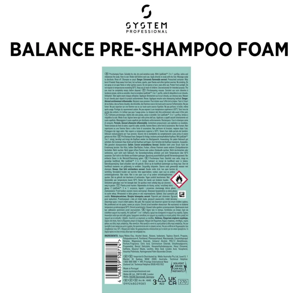 System Professional LipidCode Balance Pre-Shampoo Foam 200 ml