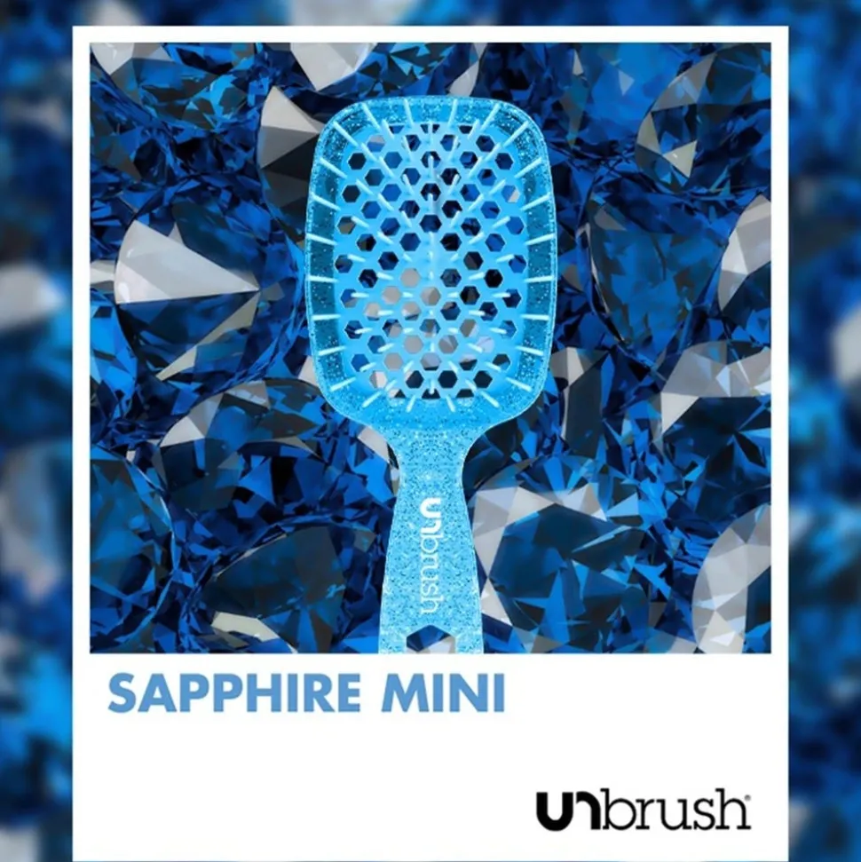 UNbrush Detangling Hair Brush Mini Sapphire