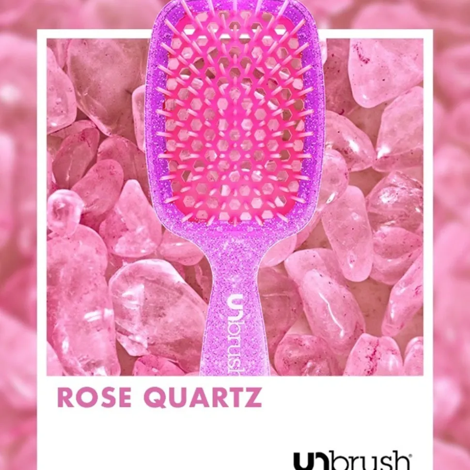 UNbrush Detangling Hair Brush Rose Quartz