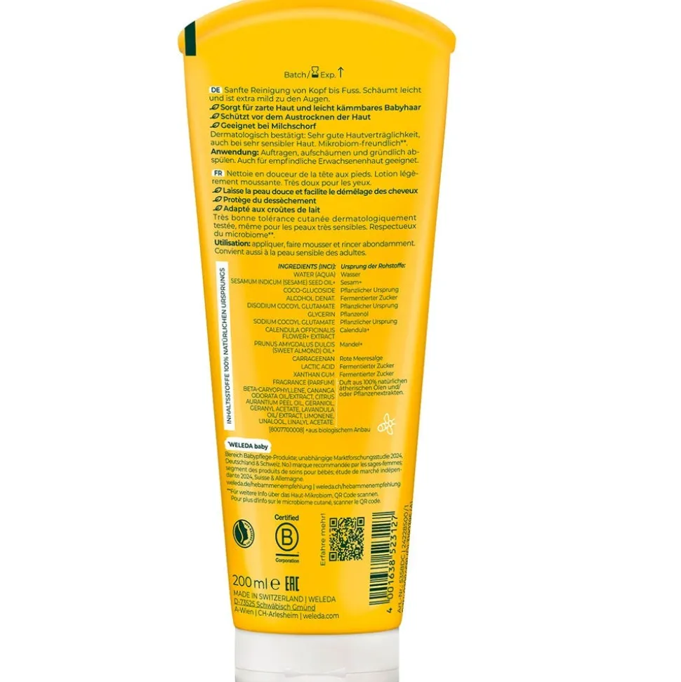 Weleda Calendula Waschlotion & Shampoo 200 ml