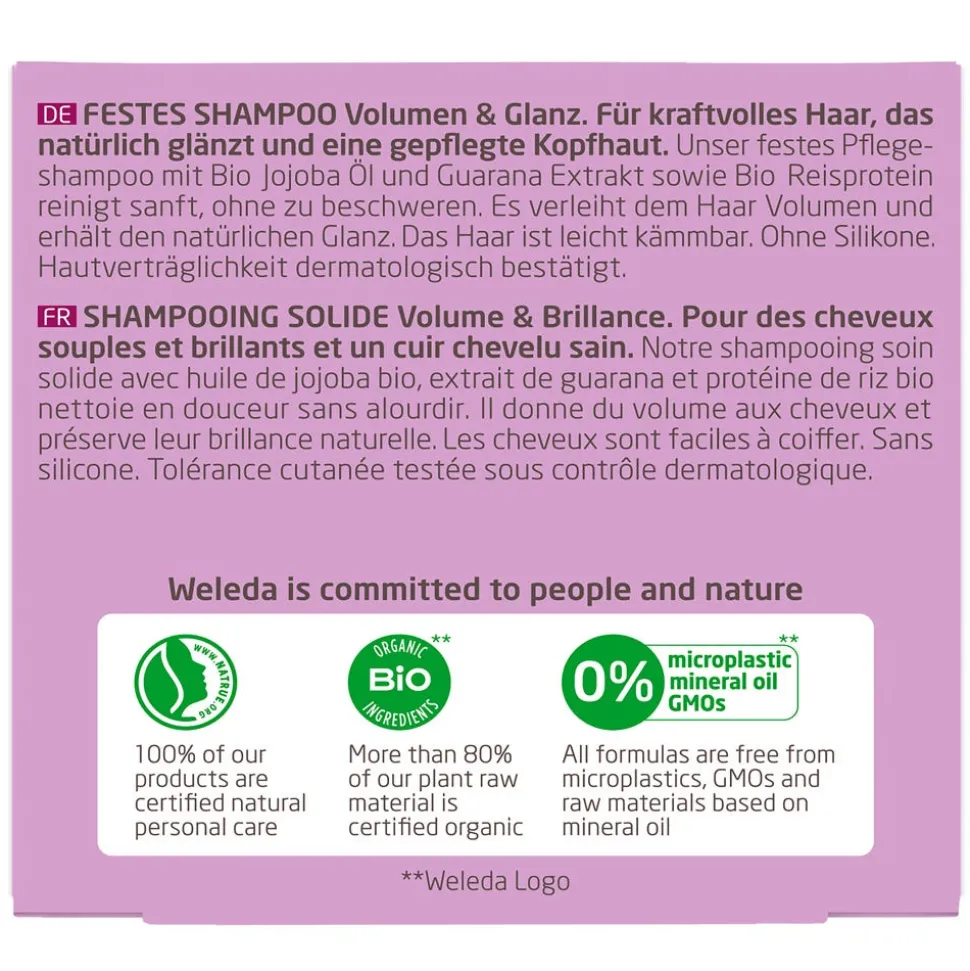 Weleda festes Shampoo Volumen & Glanz 50 g