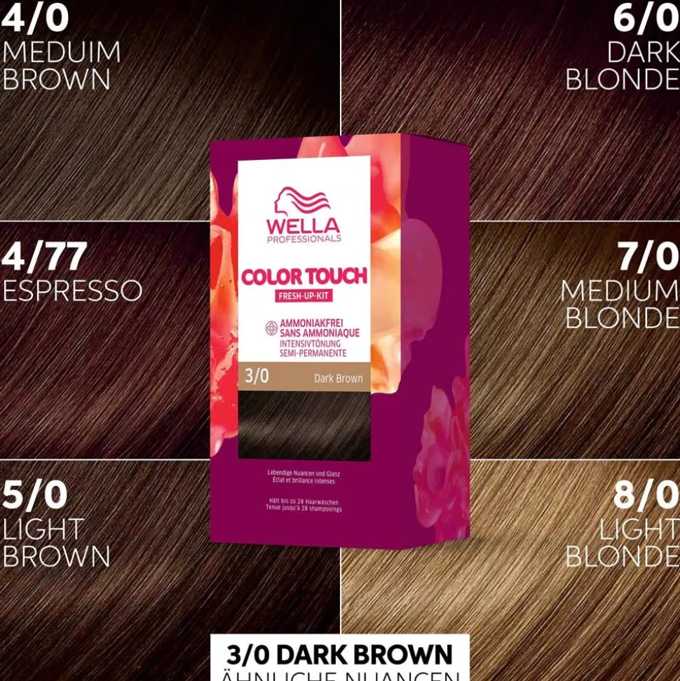 Wella Color Touch Fresh-Up-Kit Intensivtönung 3/0 dunkelbraun 130 ml